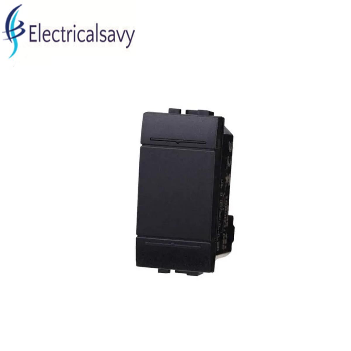 ETTROIT LN0401 interruttore unipolare 1P 16A nero compatibile BTicino LivingLight
