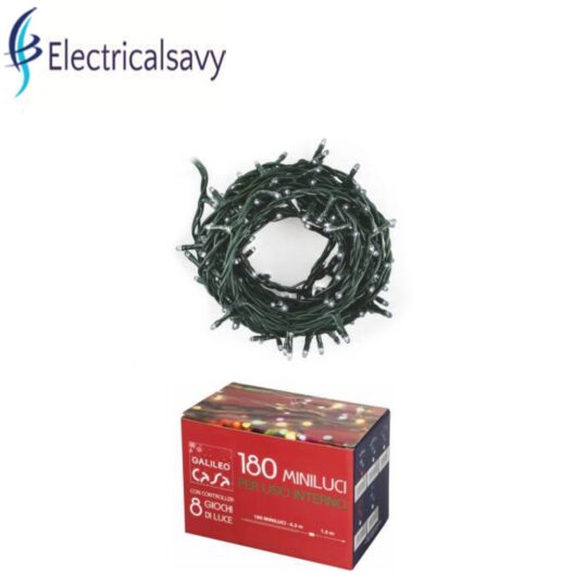 Galileo minilucciole LED 180 luci 10,5 m bianche per interno